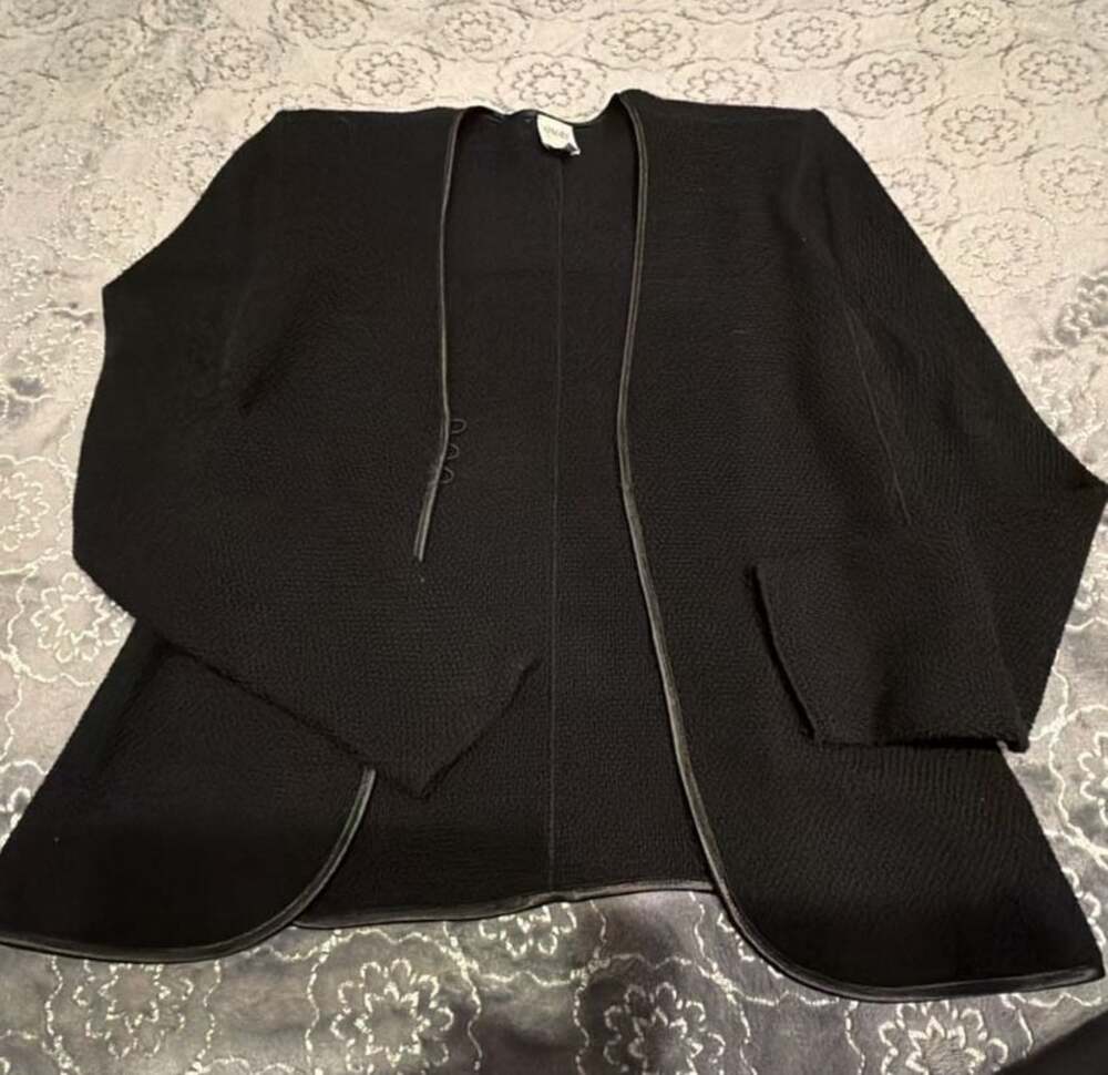 Armani Collezioni Virgin Wool Cashmere Angora Wrap Jacket